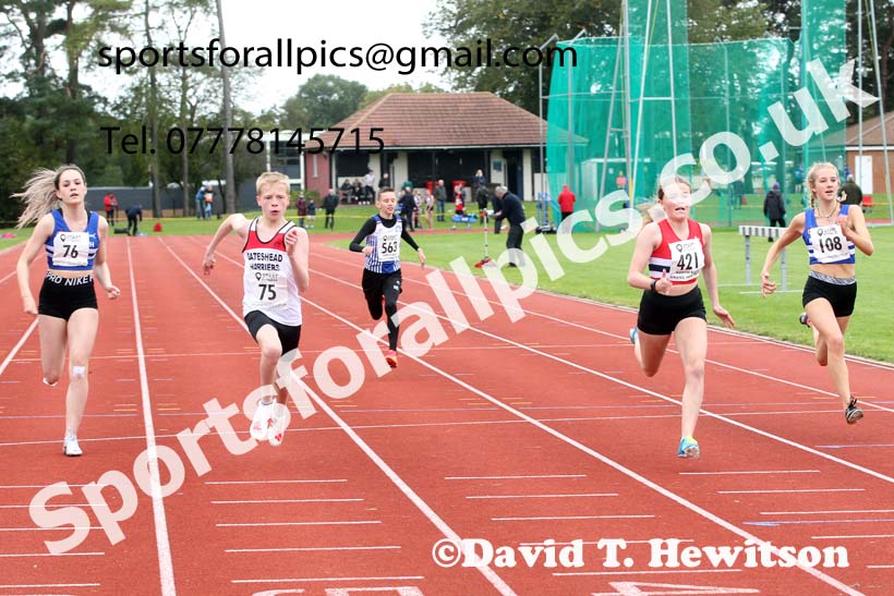 100 metres, NECAA Open Meeting, Morpeth, Sunday, September 27th. David T. Hewitson/Sports for All Pics